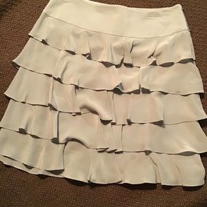 Lady's Petite Ruffled Silk & Polyester Skirt Sz 6P​